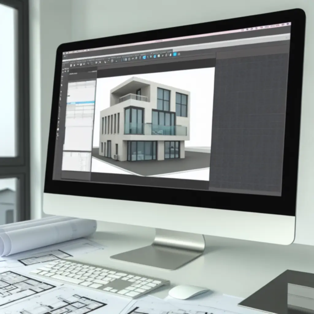 Wizualizacja 3D nowoczesnego projektu architektonicznego